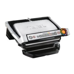 Грил Tefal Tefal Optigrill+ Wafles GC716D12, 2000W, 6 програми, Индикатор за нивото на готовност, Подвижни плочи, Аксесоари за гофрети, Черен/Сребрист