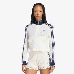 Суитшърт adidas Sports Track Top Off White/ Night Indigo XS