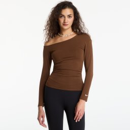 Тениска Nike Sportswear Tight Off-Shoulder Long-Sleeve Top Cacao Wow/ Sail M