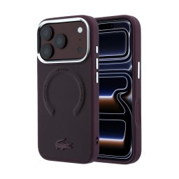 Кейс Lacoste за iPhone 18 Pro Max, PU Lenglen Icon MagSafe Case - Бордо