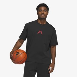 Тениска adidas Anthony Edwards Scary Good Tee Black/ Pure Ruby S