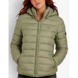 GEOGRAPHICAL NORWAY Atichoko Puffer Hoodie Jacket Olive