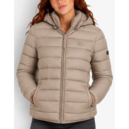 GEOGRAPHICAL NORWAY Atichoko Puffer Hoodie Jacket Taupe
