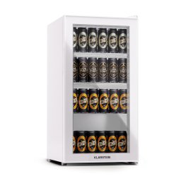 Klarstein Beersafe 74 Slim, хладилник, 74 литра, 3 рафта, панорамна стъклена врата (HEA-Bersafe-74-wh)