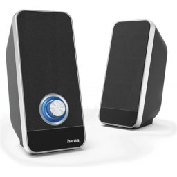 Тонколонки HAMA Sonic LS-206, 173133, 2.0, Черен/Сив