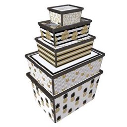 Комплект кутии за вещи TREND BOX PINEAPPLE, 5 броя