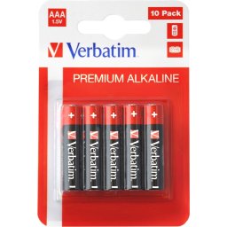 Батерия Verbatim ALKALINE BATTERY AAA 10 PACK (HANGCARD)