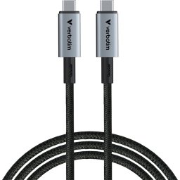 Кабел Verbatim Sync & Charge USB-C to USB-C 240W 40 Gbps 120 cm