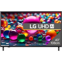 Телевизор LG LED 43UA74003LB, 43" (108 см), Smart, 4K Ultra HD, Клас G, Модел 2025, Черен