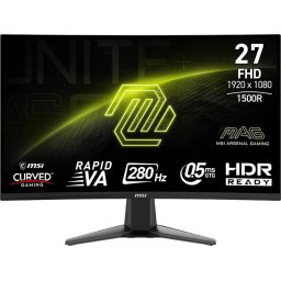 MSI MAG 276CXF Curved Gaming Monitor, 27" 280Hz, FHD (1920x1080) 16:9, Rapid VA Anti-glare, 1500R