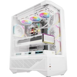 Darkflash кутия Case ATX - DY460 White - 4 x 120 mm A-RGB fans included, USB-C
