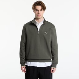 Суитшърт FRED PERRY Half Zip Sweatshirt Field Green/ Oat Meal M
