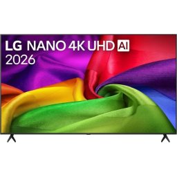 Телевизор LG 75NU800B3LA, 75" NANO 4K UHD, 3840x2160, DVB-T2/C/S2, AI Alpha 7, HDR 10, webOS 26, ThinQ AI, VRR, ALLM, HGiG, WiFi