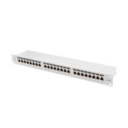 Пач панел Lanberg PPSA-1024-S, за сървърен шкаф 19", 1U, 24x порта, сив