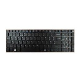 Клавиатура за лаптоп Acer, съвместима със серия Aspire E5-722 E5-772 V3-574G E5-573, без рамка, черна,US, с подсветка