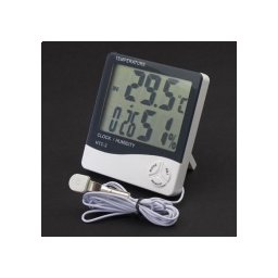 HTC-2 - влагомер, термометър, вътрешна и външна температура, часовник, 3.9" LCD дисплей