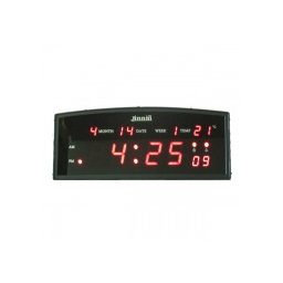 IP-LD-2410 - Дигитален, диоден, настолен, LED часовник, вътрешен монтаж, с термометър, 220V, 24x10x4cm