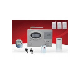 IP-AP007-4 - безжична, GSM аларма за дома, 4 обемени датчика за движение, 1 МУК за врата(паник бутон), 2 дистанционни