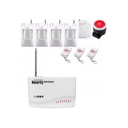 IP-AP014 - безжична, GSM аларма, за дома, 4 датчикa за движение, 1 МУК за врата, 3 дистанционни