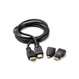 Комплет HDMI кабел и преходници - HDMI Male към HDMI Male, 1.5m, Mini HDMI към HDMI Female адаптер, Micro HDMI към HDMI Female адаптер