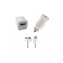 Комплект, USB зарядно, 220V, 12V, кабел за IPhone