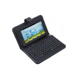 USB клавиатура, за 7" таблет, PDA, кожен калъф