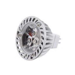 Лампа, луничка, с 3 диодa x1W, 220V или 12V, MR16, топло бяло