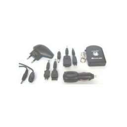 FK9-1 - универсално, зарядно устройство, 5 накрайника, Nokia, Sony Ericsson, Samsung, Siemens, Motorola