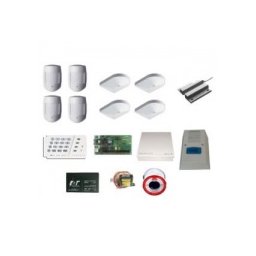 IP-АS404 - PARADOX, жична, алармена система, 1 клавиатура, 4 обемни датчика, 4 акистични, 1 МУК, външна сирена