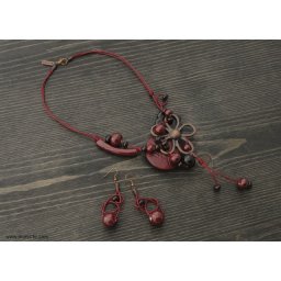 Комплект - дамско колие и обеци