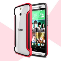 Nillkin армирана рамка (бъмпер) за HTC One (E8) Ace - червена