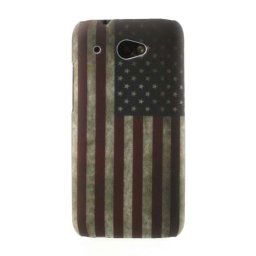 Винтидж твърд гръб с американския флаг за HTC Desire 601 Zara