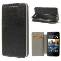 Кожен калъф за HTC Desire 310 - черен