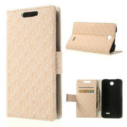 Кожен калъф с магнитна закопчалка за HTC Desire 310