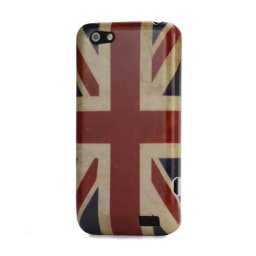 Ретро твърд гръб с британския флаг за HTC Desire 601 Zara