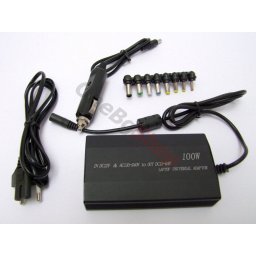 Универсално зарядно за лаптоп на 220V и 12V (изход 12-24V 100W)