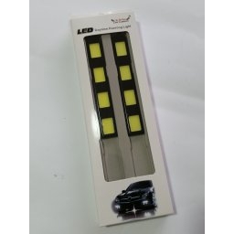 Мощни дневни LED светлини DRL за автомобил 4 х 2W - 2 бр. в комплект