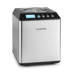 Klarstein Vanilla Sky, сладоледмашина с компресор, неръждаема стомана, 2 Л, 180 W, сребро (TK49-Vanilla-Sky-B)