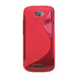 Силиконов гръб за HTC One S - червен