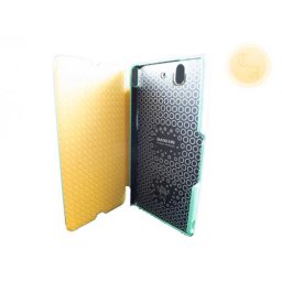Кожен калъф за Sony Xperia Z - зелен