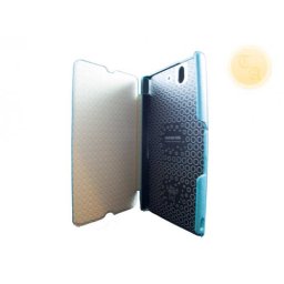 Кожен калъф за Sony Xperia Z - син