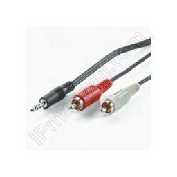 Аудио кабел, стерео жак - 2 чинча, (Stereo jack, 2 RCA), 10m