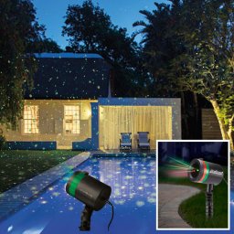 Лазерен проектор Star Shower Motion, Статичен и подвижен, 3D холографски ефект, Външен и вътрешен монтаж