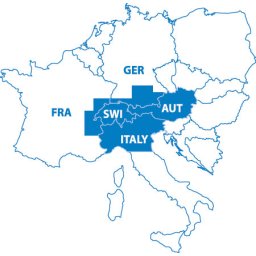 GPS Map CityNavigator Europe NT - Switzerland / Austria / Alps