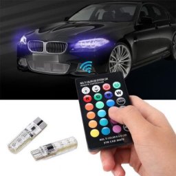 Цветни LED крушки за габарити с дистанционно