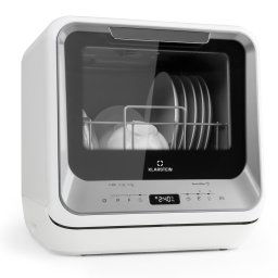 Klarstein Amazonia Mini, съдомиялна машина, 6 програми, LED дисплей, сребърен цвят (DSM-Amazonia-Mini-SL)