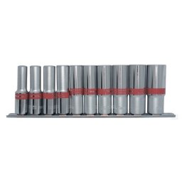 Комплект вложки удължени, 3/8", 6-стенни, 10 бр., 8-19 mm MTX 135919
