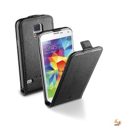 Flap Essential за Samsung Galaxy S5 бял/черен Cellular line