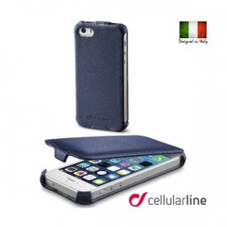 Flap за iPhone 5/5S син/черен Cellular line