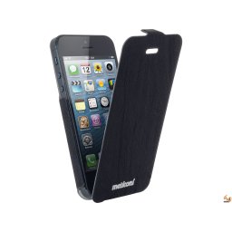 Flap slim за iPhone 5/5S бял/черен Cellular line